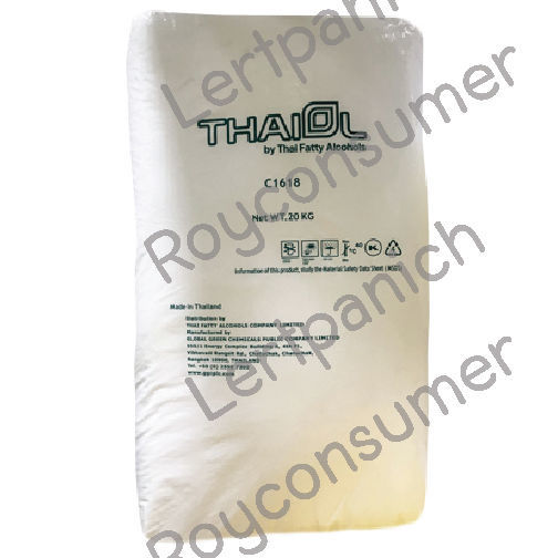 ThaiOL1618 เป็นตัวผสานทำให้เสถียร (Emulsion stabilizer) และเพิ่มความชุ่มชื้น ปริมาณการใช้ที่แนะนำ 3%